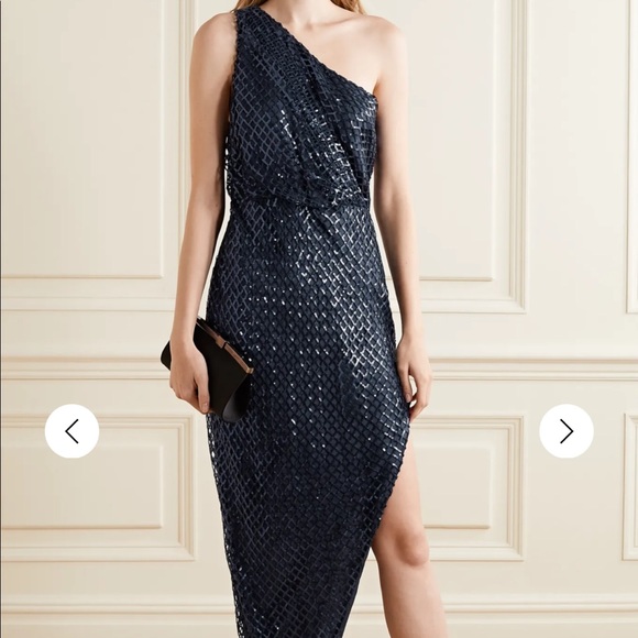 michelle mason silver dress